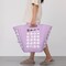 Flexible Plastic Laundry Basket - Square Storage Hamper with Side Handles for Easy Carrying - Versatile Organizer for Laundry, and Household Storage